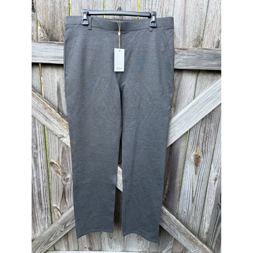 Quince Ultra-Stretch Ponte Straight Leg Pants Charcoal Grey XL LB24004-DKBIZ01